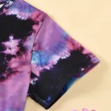 Toddler Kids Girl Two Pieces Tie Dye Short Sleeve Tops and Shorts Set