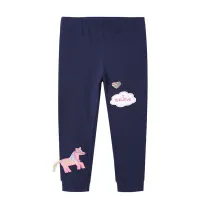 Toddler Kids Girl Blue Cartoon Heart Unicorn Printed Leggings
