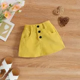 Toddler Kids Girl Two Pieces Flying Sleeve Kintting Top and Skirt Set