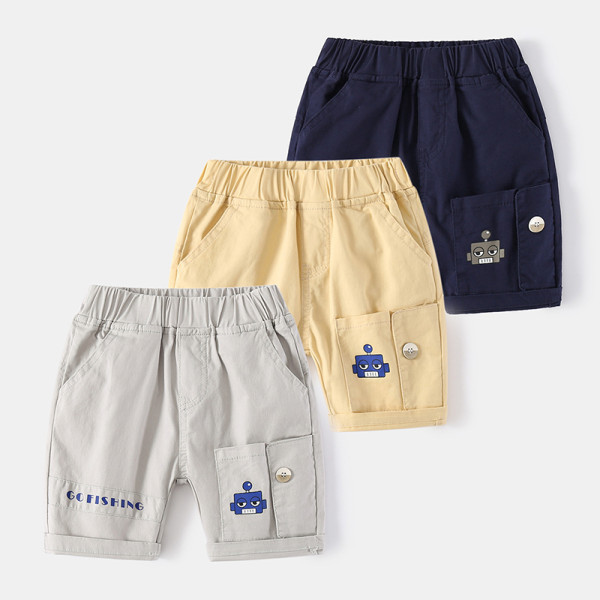 Toddler Boy Solid Color Elastic Shorts Sporty Pants
