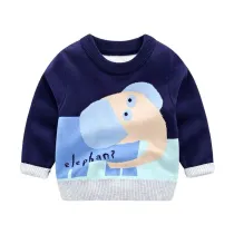 Toddler Boys Long Sleeve Stitching Elephant SweatShirt