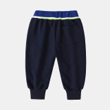 Toddler Boys Solid Color Bind Feet Sporty Running Pants