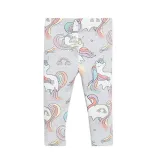 Toddler Kids Girl Blue Cartoon Rainbow Unicorn Printed Leggings
