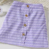 Toddler Kids Girl Two Pieces Lattice Cross Strap Top and A-Line Skirt Set