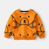 Toddler Boys Long Sleeve Cartoon Bear Sweatshirt