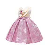 Toddler Kids Girl Sleeveless V Neck Floral A-Line Gowns Dress