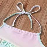 Toddler Kids Girl Two Pieces Tie Dye Halter Mini Romper