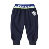 Toddler Boys Solid Color Bind Feet Sporty Running Pants