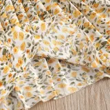 Toddler Kids Girl Two Pieces Sling Tank A-Line Floral Printed Skirt Set