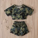 Toddler Kids Girl Two Pieces Tie Dye Short Sleeve Tank and Shorts Set