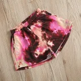 Toddler Kids Girl Two Pieces Tie Dye Short Sleeve Tops and Shorts Set
