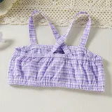 Toddler Kids Girl Two Pieces Lattice Cross Strap Top and A-Line Skirt Set
