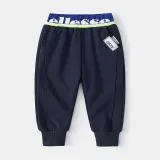 Toddler Boys Solid Color Bind Feet Sporty Running Pants