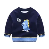 Toddler Boys Long Sleeve Stitching Dinosaur SweatShirt