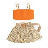 Toddler Kids Girl Two Pieces Sling Tank A-Line Floral Printed Skirt Set