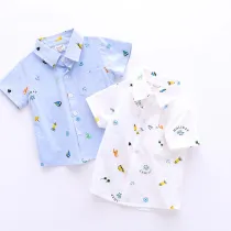 Toddler Boy Short Sleeve Cartoon Boot Pattern Polo T-shirt