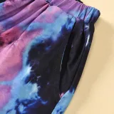 Toddler Kids Girl Two Pieces Tie Dye Short Sleeve Tops and Shorts Set