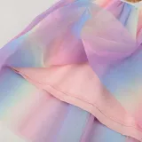 Toddler Kids Girl Sequins Butterfly Colorful Mesh Short Sleeve Dress