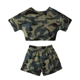Toddler Kids Girl Two Pieces Tie Dye Short Sleeve Tank and Shorts Set
