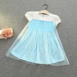 Toddler Kids Girl Short Sleeve Princess Mesh Dress Cosplay Costume