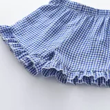 Toddler Kids Girl Two Pieces Sling Lattice Top and Shorts Set