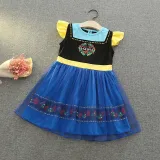 Toddler Kids Girl Short Sleeve Princess Mesh Dress Cosplay Costume