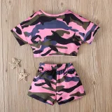 Toddler Kids Girl Two Pieces Tie Dye Short Sleeve Tank and Shorts Set