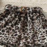 Toddler Kids Girl Two Pieces Tank Top Leopard Print Shorts Set
