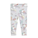 Toddler Kids Girl Blue Cartoon Rainbow Unicorn Printed Leggings