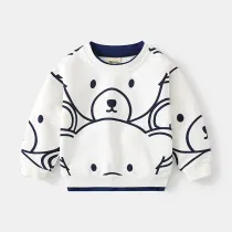 Toddler Boys Long Sleeve Cartoon Bear Sweatshirt