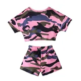 Toddler Kids Girl Two Pieces Tie Dye Short Sleeve Tank and Shorts Set