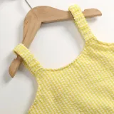 Toddler Kids Girl Two Pieces Cold-Shoulder Sling Top and Denim Shorts Set