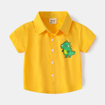 Toddler Boy Short Sleeve Cartoon Dinosaur Plolo T-shirt
