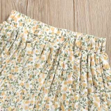 Toddler Kids Girl Two Pieces Sling Tank A-Line Floral Printed Skirt Set