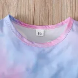 Toddler Kids Girl Two Pieces Tie Dye Short Sleeve Tank and Shorts Set