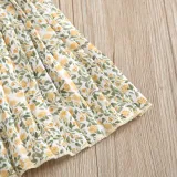 Toddler Kids Girl Two Pieces Sling Tank A-Line Floral Printed Skirt Set
