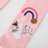 Toddler Kids Girl Pink Cartoon Rainbow Printed Leggings