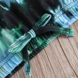 Toddler Kids Girl Two Pieces Tie Dye Short Sleeve Tops and Shorts Set