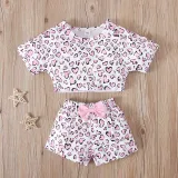 Toddler Kids Girl Two Pieces Tie Dye Short Sleeve Tank and Shorts Set