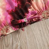 Toddler Kids Girl Two Pieces Tie Dye Short Sleeve Tops and Shorts Set