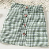 Toddler Kids Girl Two Pieces Lattice Cross Strap Top and A-Line Skirt Set