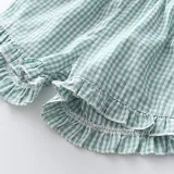 Toddler Kids Girl Two Pieces Sling Lattice Top and Shorts Set