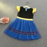 Toddler Kids Girl Short Sleeve Princess Mesh Dress Cosplay Costume