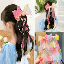 2PCS Bow Ribbon Princess Headpiece Hair Clip