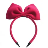 Pure Color Bowknot Headpiece Toothed Antiskid Hair Band Hair Clasp