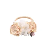 Baby Net Yarn Pearl Flower Headgear HairBand Headpiece Toothed Antiskid Hair Band Hair Clasp