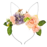 Rabbit's Ear Flowers Headpiece Toothed Antiskid Hair Band Hair Clasp