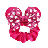 Sequins Bowknot Mixed Color Ears Princess Headpiece Hair Clip Hair Bands Hair Ring