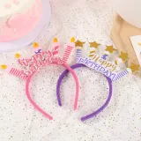 Birthday Candle Headpiece Toothed Antiskid Hair Band Hair Clasp