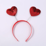 Heart Sequins Spring Headpiece Toothed Antiskid Hair Band Hair Clasp